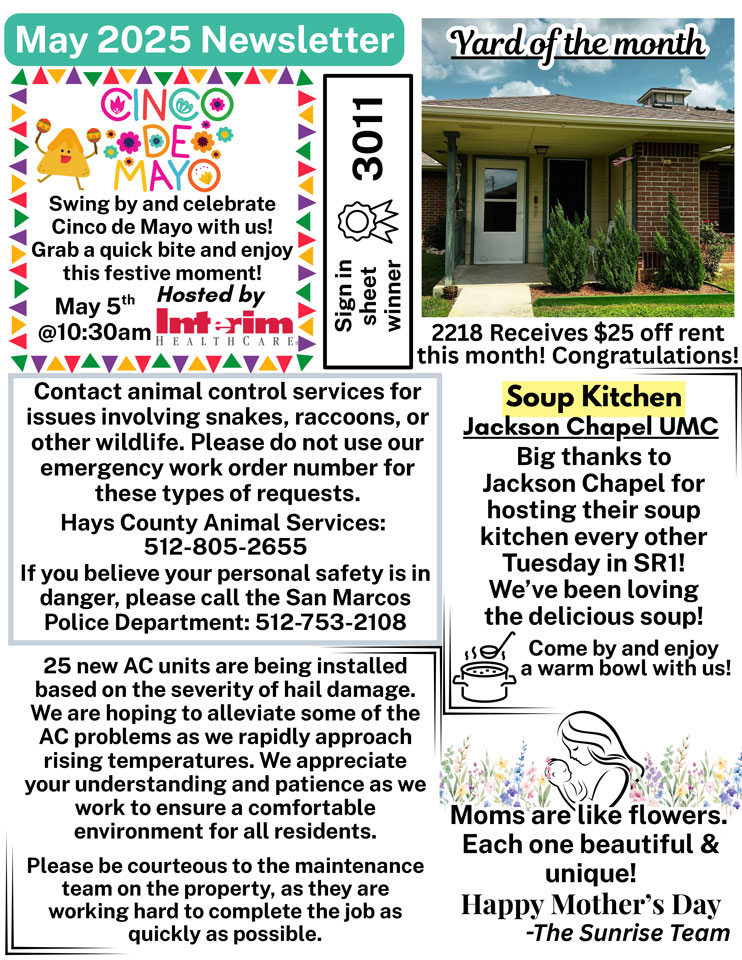May 2025 Newsletter