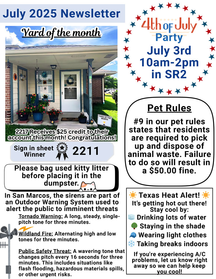 July 2025 Newsletter