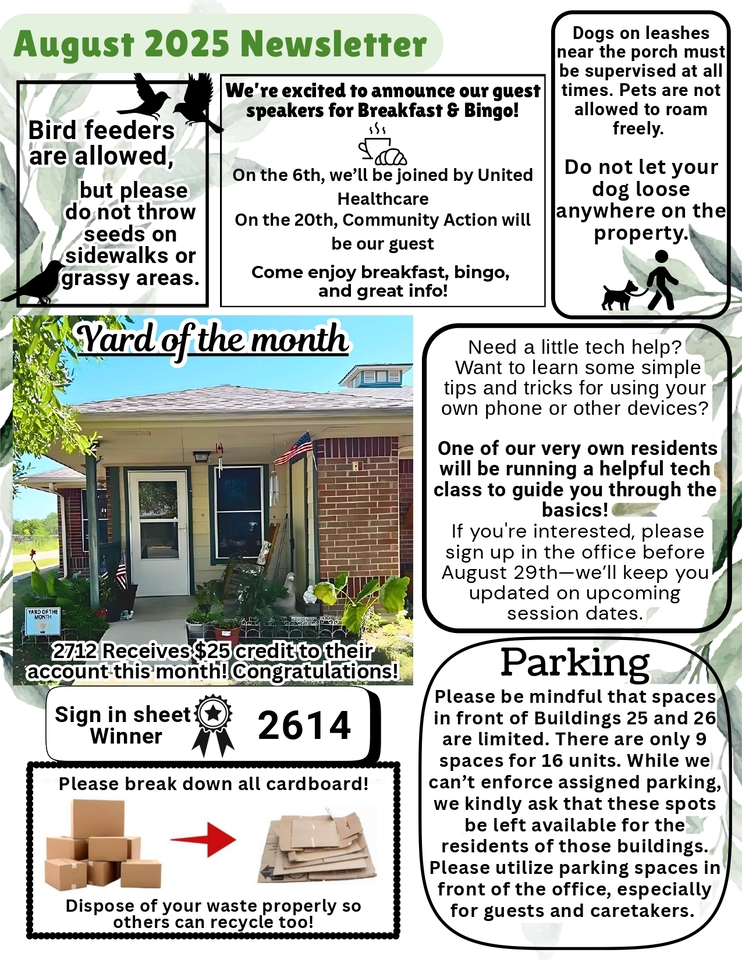 August 2025 Newsletter